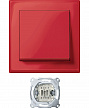 SE Merten SM M-Smart Jumbo Красный Гигант Переключатель 1-клавишный, в сборе 161х161х32